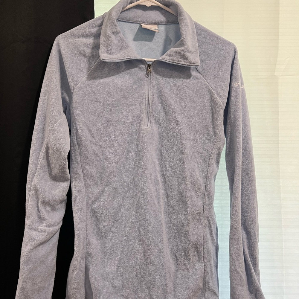 Women’s Columbia 1/4 Light Blue Fleece Pullover Size Small